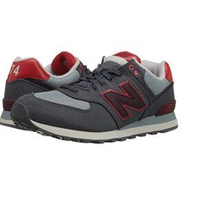 New Balance Men's ML574 Winter Harbor Pack Classic Running Shoe, Grey/Red